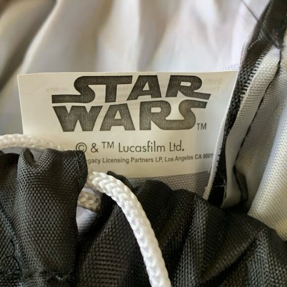 Star Wars Backpack Cinch Bag Purse Black Drawstring Polyester Lucasfilm - Picture 4 of 5